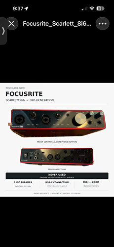 Focusrite scarlett 8i6 3rd gen - 8i6,